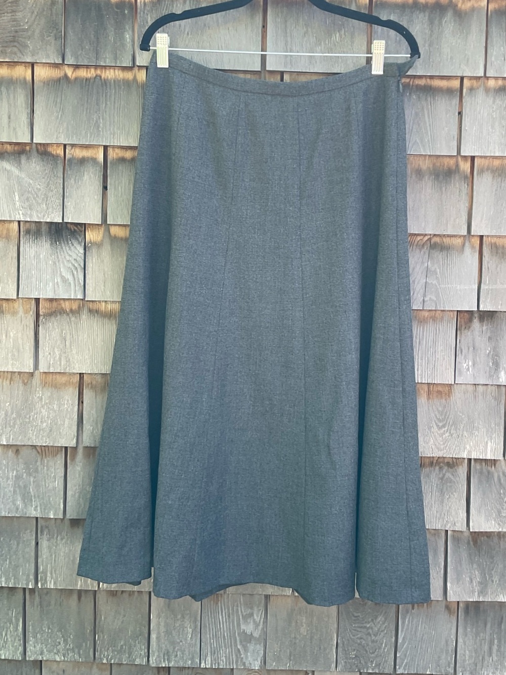 Talbots Charcoal A-Line Midi Skirt